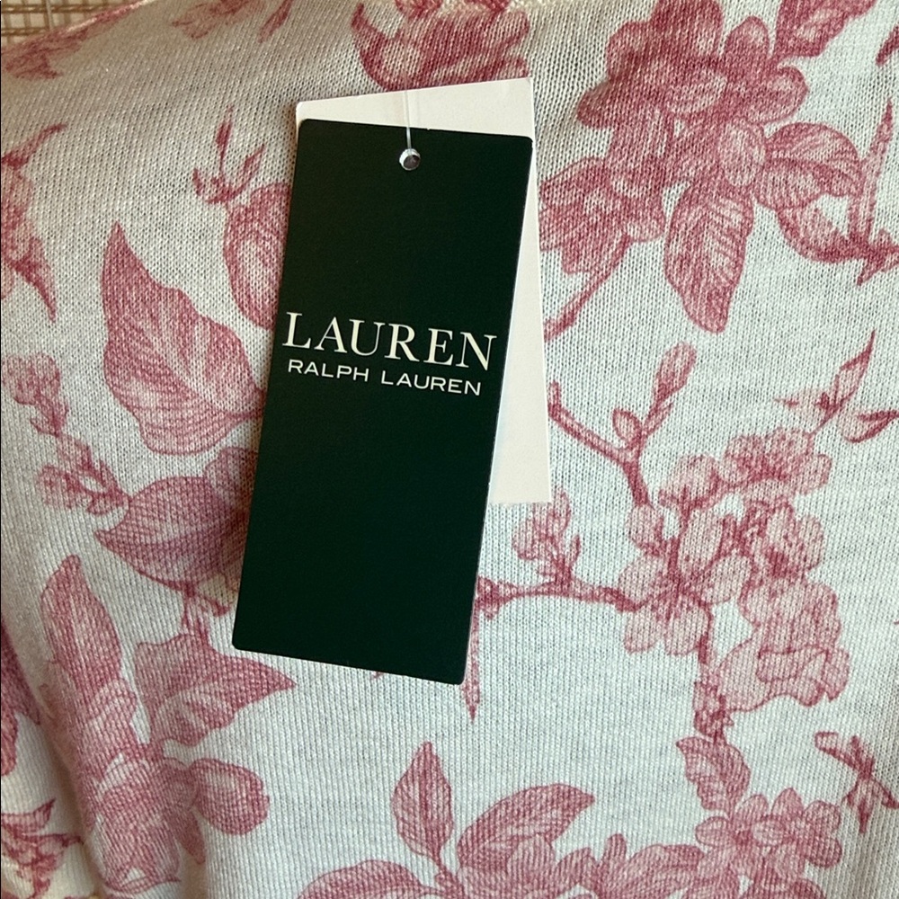 NWT! Ralph Lauren Pink Floral Short Sleeve Tee - Picture 3 of 4